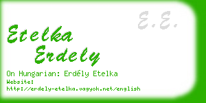 etelka erdely business card